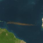 Aparece una franja marrón “continental” entre el océano Atlántico y África, y no es una buena señal